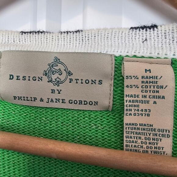 Vintage Design Options Cardigan Womens Med Green Sequins Beaded Glam Grandmacore - Picture 12 of 13